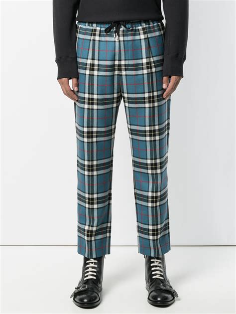 gucci tartan pants mens|gucci jeans men's.